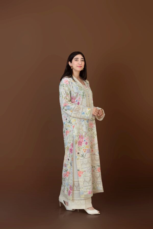 Floral Two-Piece Ensemble on Light Shade - Image 2